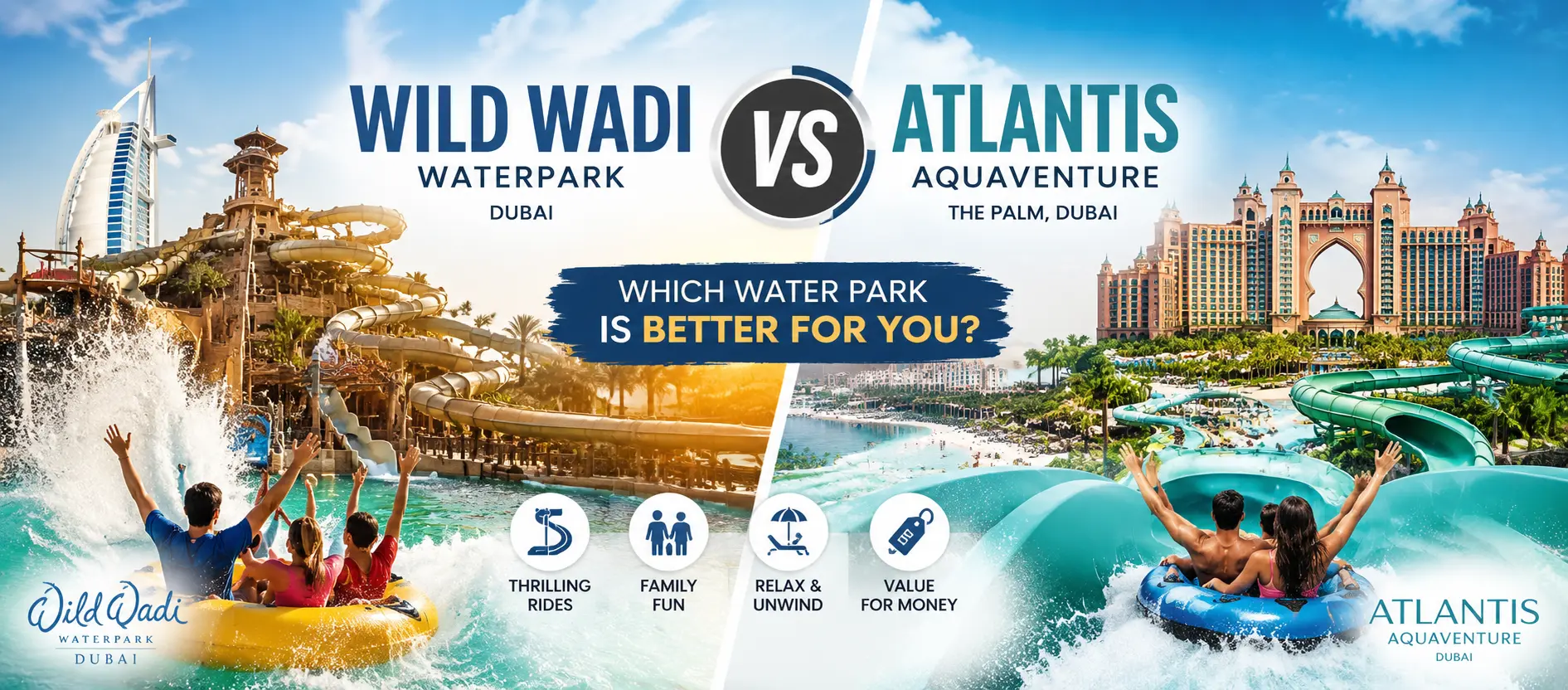 Wild Wadi vs Atlantis Aquaventure
